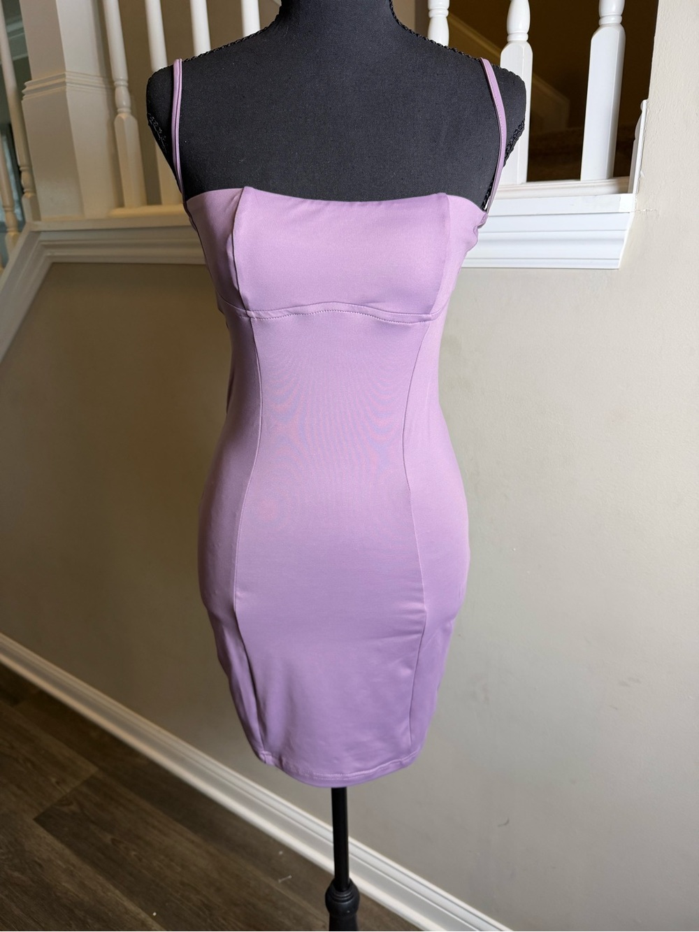 Edikted Mauve Bodycon Spaghetti Strap Dress